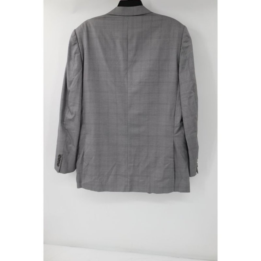 Ermenegildo Zegna sport coat men's 42R Trofeo 600 Manhattan wool silk gray plaid - Picture 5 of 16